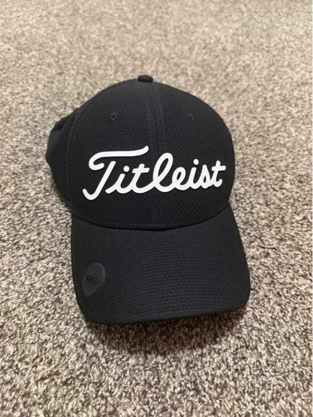 Titleist Tour Performance Black White Golf Hat Adjustable Embroidered Cap